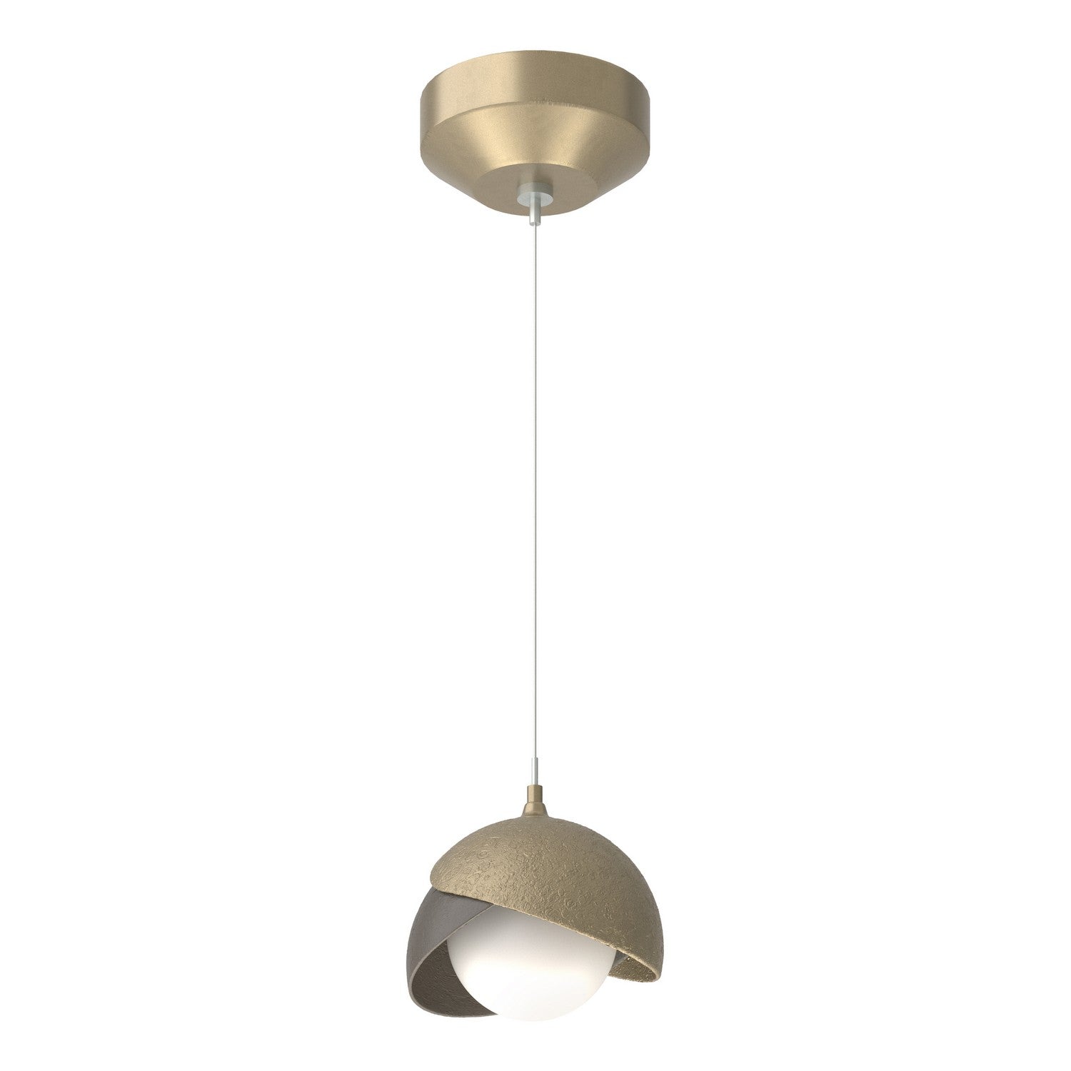 Hubbardton Forge - 161183-SKT-STND-84-07-GG0711 - Brooklyn Double Shade Low Voltage Mini Pendant - Brooklyn - Soft Gold