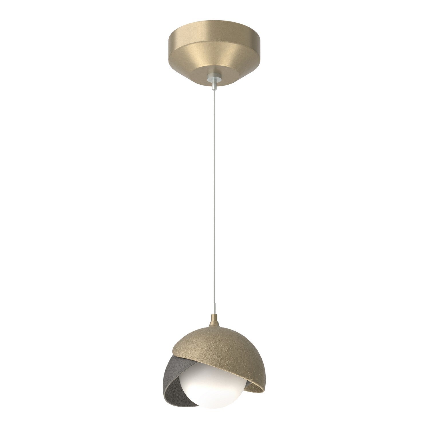 Hubbardton Forge - 161183-SKT-STND-84-20-GG0711 - Brooklyn Double Shade Low Voltage Mini Pendant - Brooklyn - Soft Gold