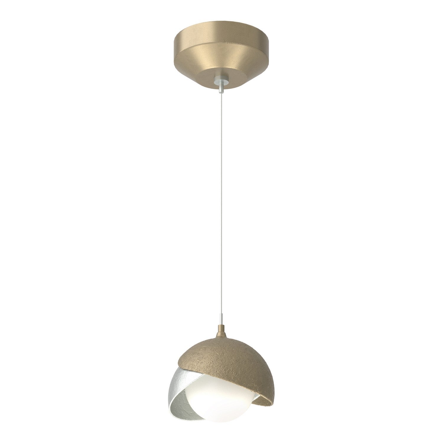 Hubbardton Forge - 161183-SKT-STND-84-82-GG0711 - Brooklyn Double Shade Low Voltage Mini Pendant - Brooklyn - Soft Gold