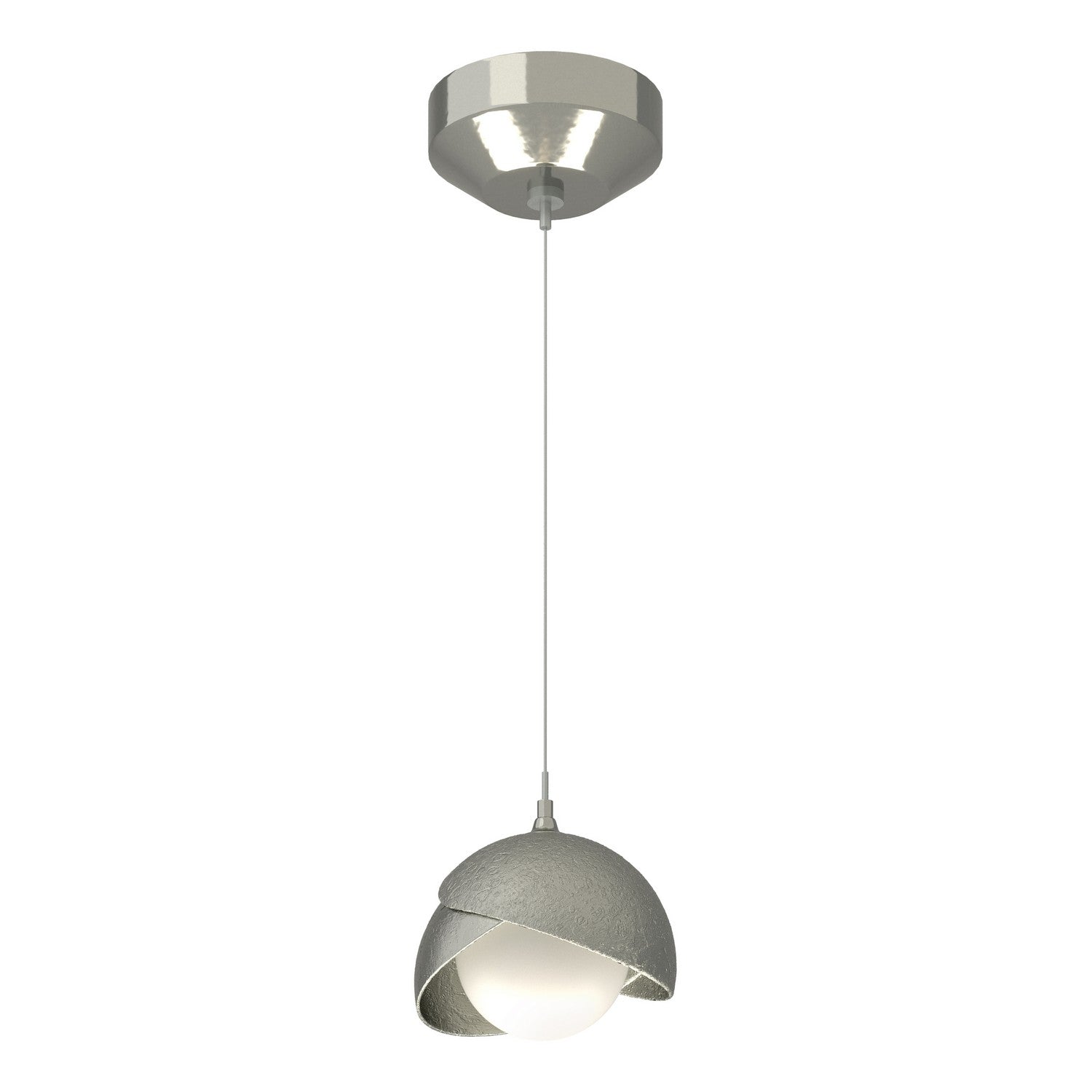 Hubbardton Forge - 161183-SKT-STND-85-85-GG0711 - Brooklyn Double Shade Low Voltage Mini Pendant - Brooklyn - Sterling