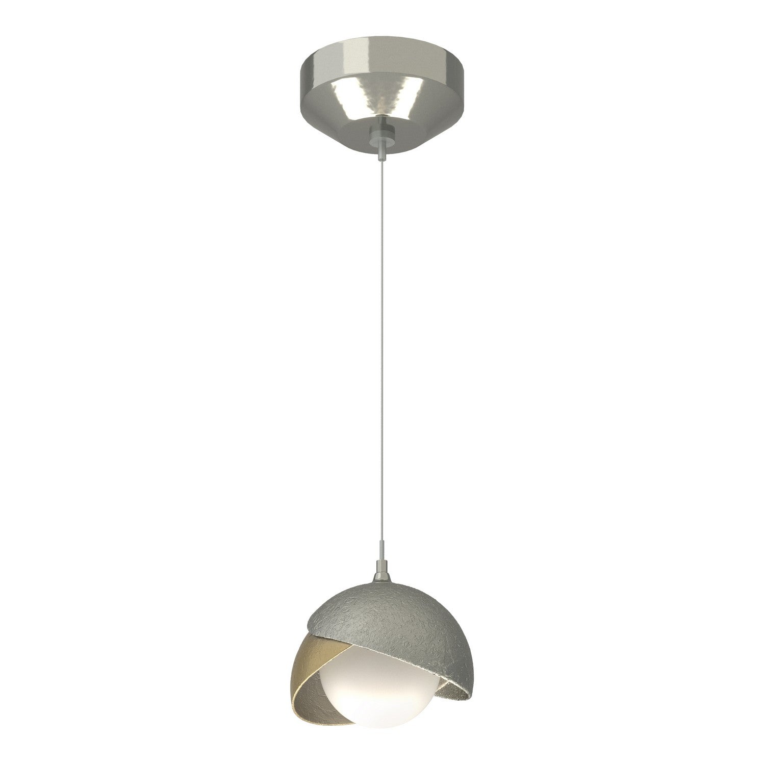 Hubbardton Forge - 161183-SKT-STND-85-86-GG0711 - Brooklyn Double Shade Low Voltage Mini Pendant - Brooklyn - Sterling