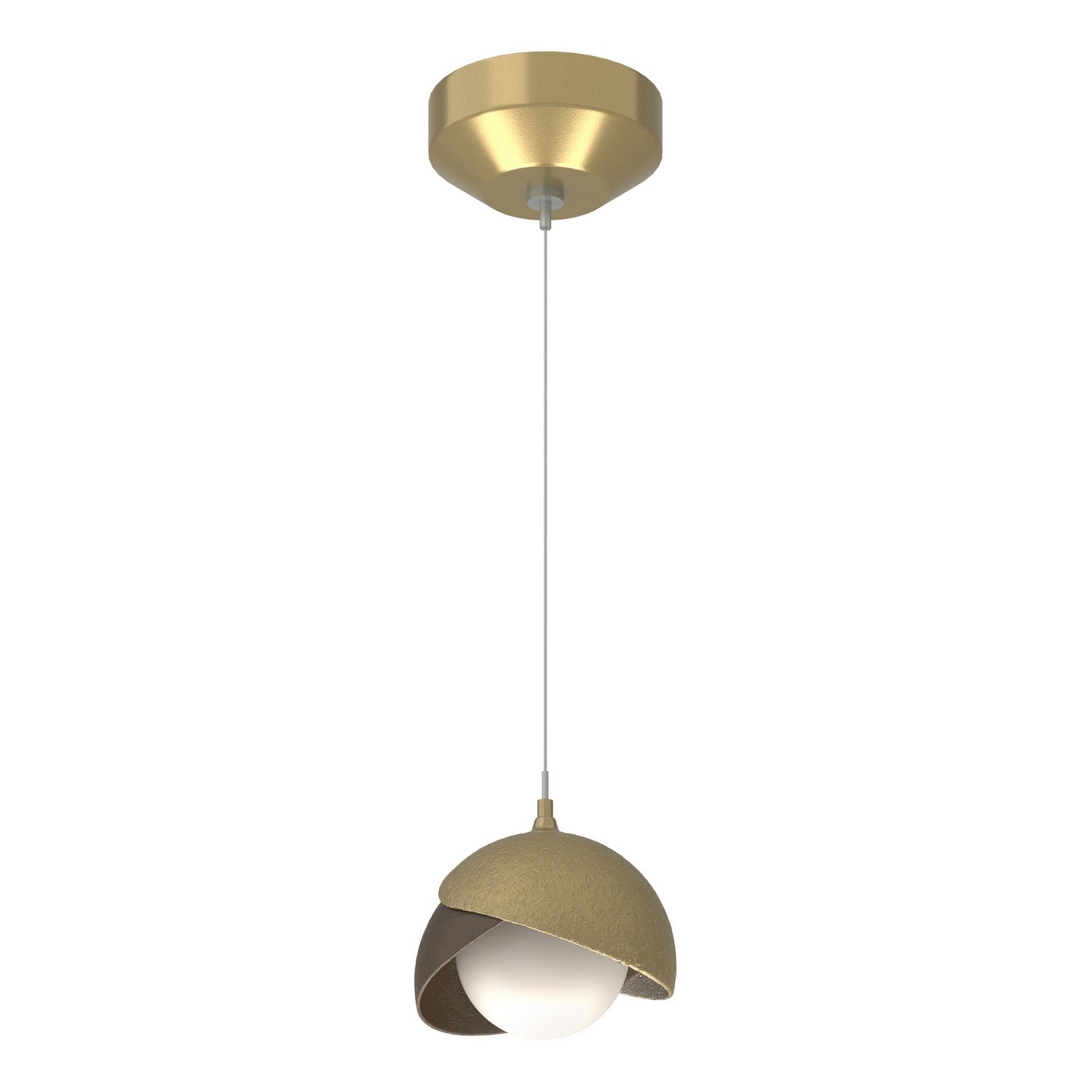 Hubbardton Forge - 161183-SKT-STND-86-05-GG0711 - Brooklyn Double Shade Low Voltage Mini Pendant - Brooklyn - Modern Brass