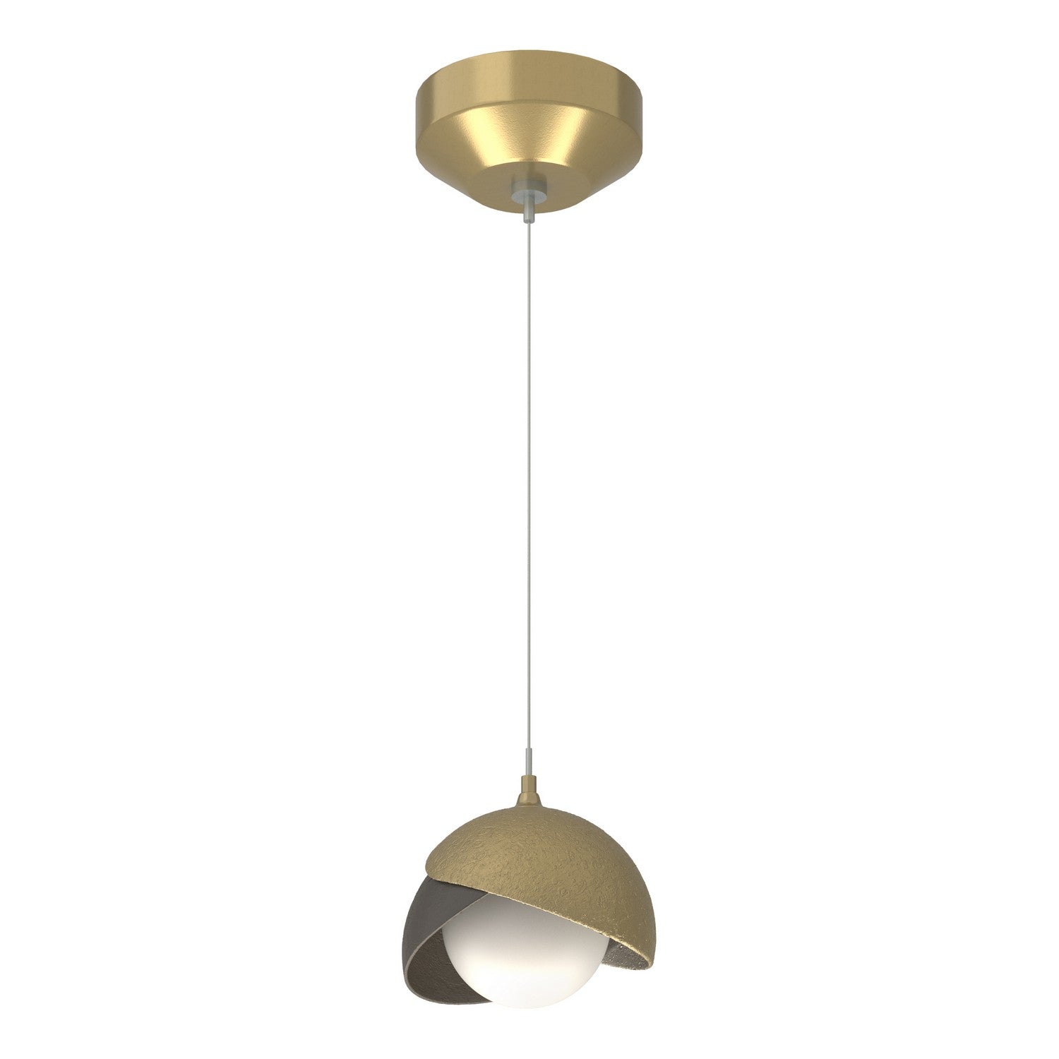 Hubbardton Forge - 161183-SKT-STND-86-07-GG0711 - Brooklyn Double Shade Low Voltage Mini Pendant - Brooklyn - Modern Brass