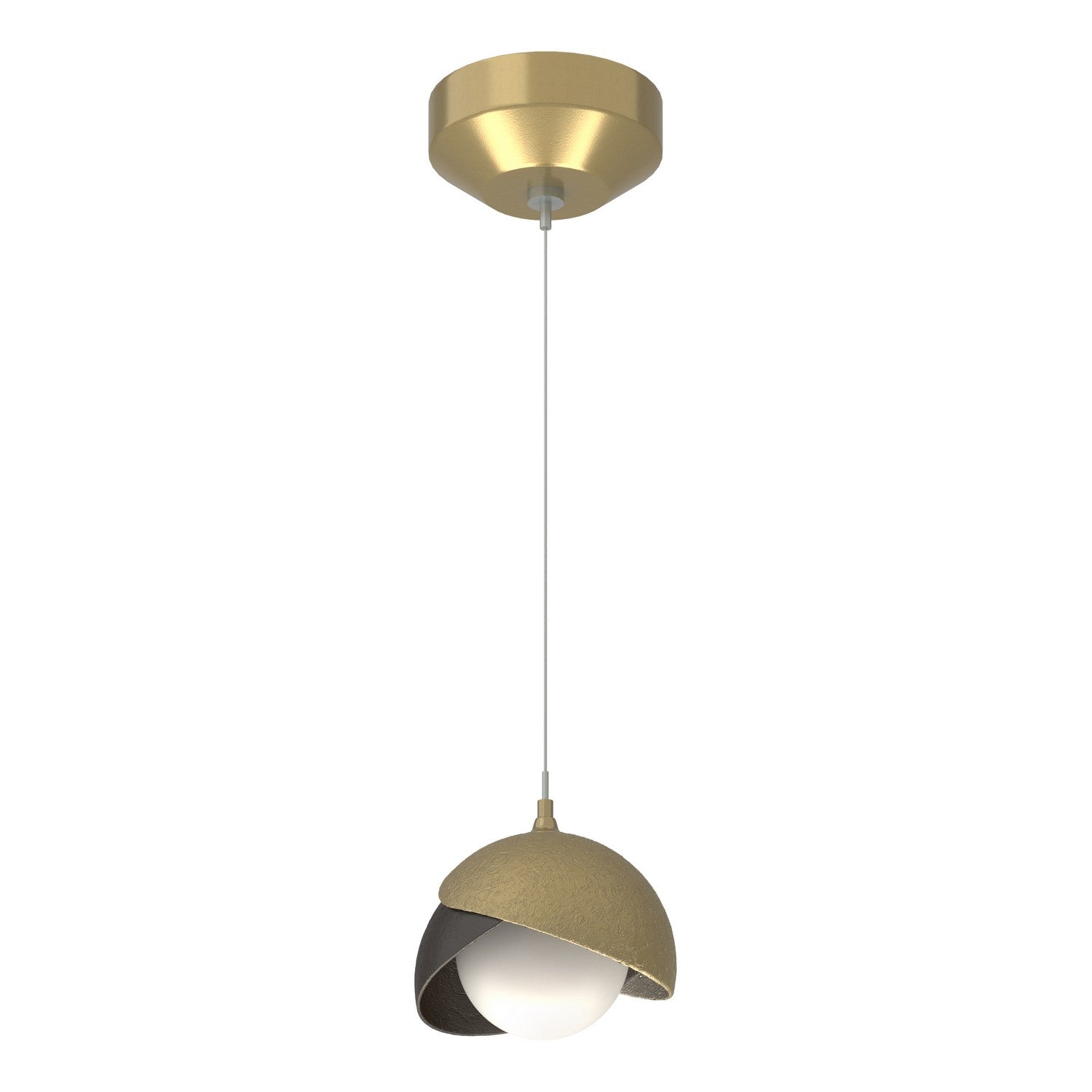 Hubbardton Forge - 161183-SKT-STND-86-14-GG0711 - Brooklyn Double Shade Low Voltage Mini Pendant - Brooklyn - Modern Brass