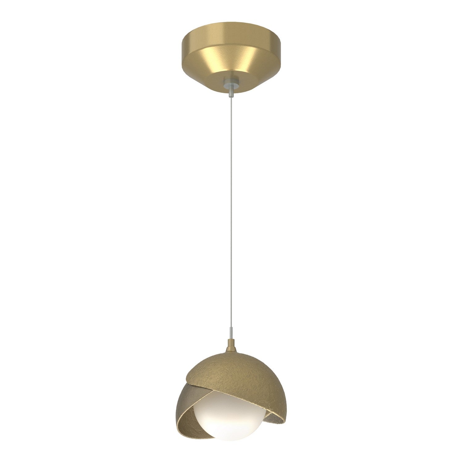 Hubbardton Forge - 161183-SKT-STND-86-84-GG0711 - Brooklyn Double Shade Low Voltage Mini Pendant - Brooklyn - Modern Brass