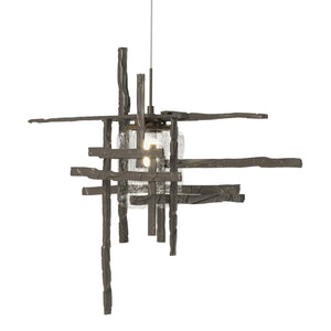 Hubbardton Forge - 161184-SKT-STND-07-II0728 - One Light Mini Pendant - Tura - Dark Smoke