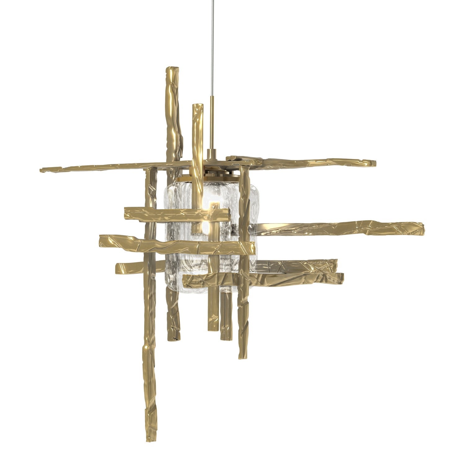 Hubbardton Forge - 161184-SKT-STND-86-II0728 - One Light Mini Pendant - Tura - Modern Brass