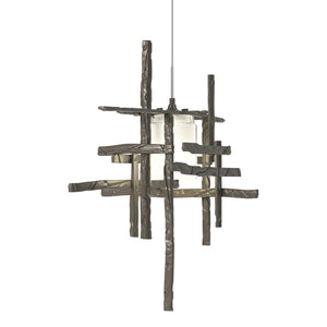 Hubbardton Forge - 161185-SKT-STND-07-YC0305 - One Light Mini Pendant - Tura - Dark Smoke