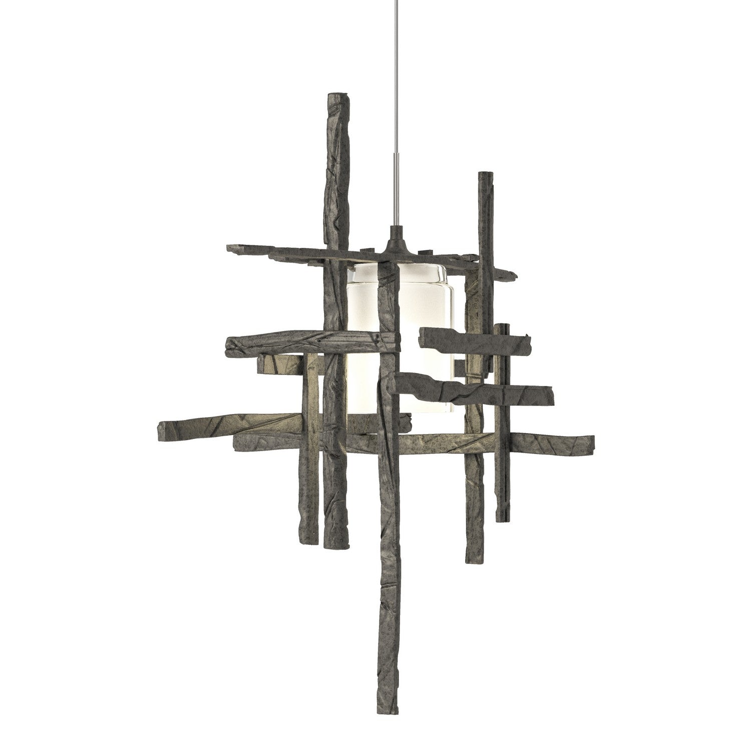 Hubbardton Forge - 161185-SKT-STND-20-YC0305 - One Light Mini Pendant - Tura - Natural Iron