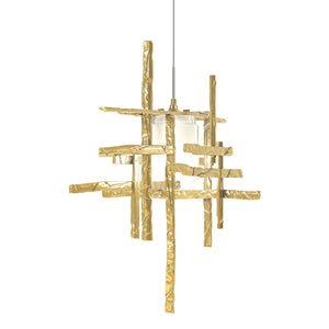 Hubbardton Forge - 161185-SKT-STND-86-YC0305 - One Light Mini Pendant - Tura - Modern Brass