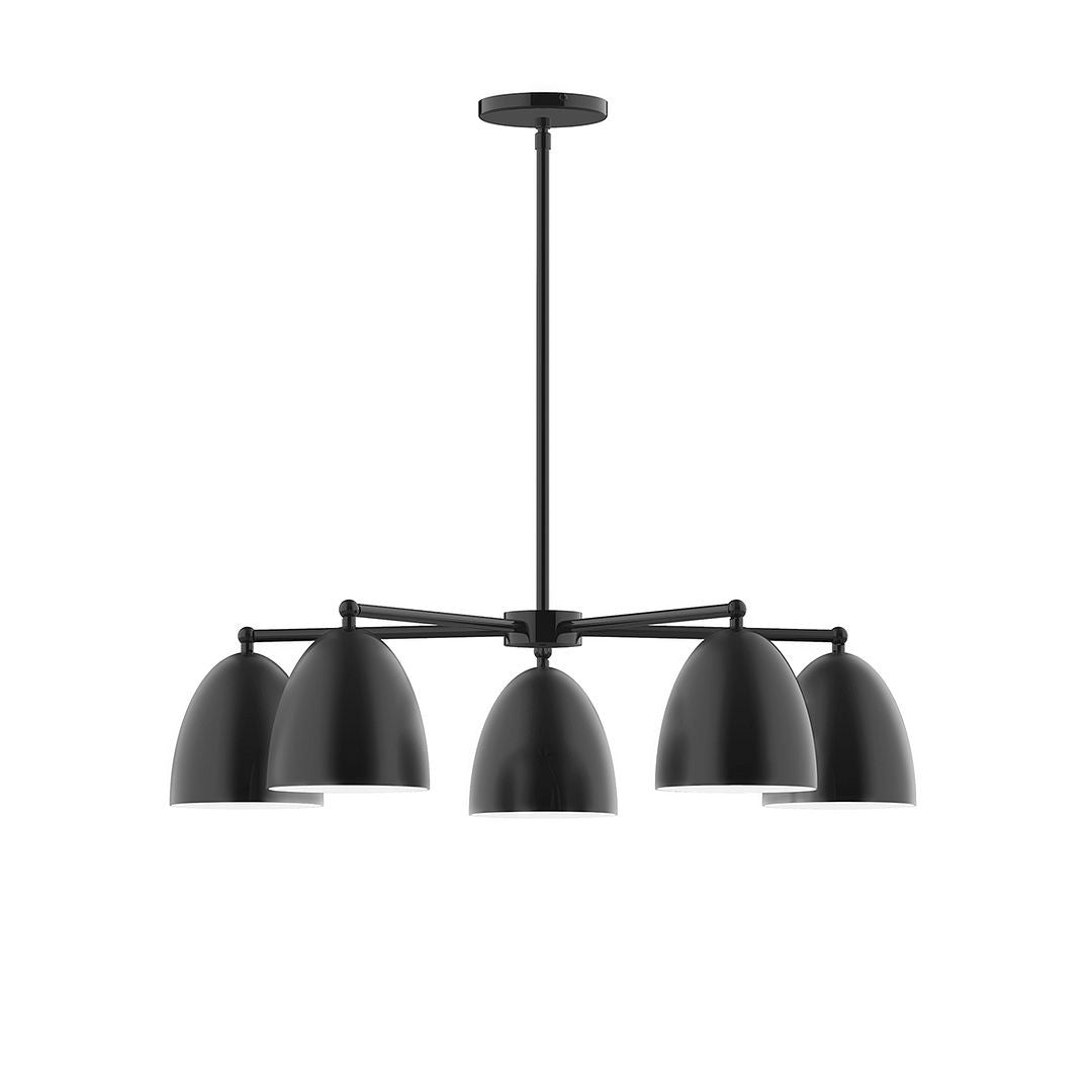 Montclair Light Works - CHC417-41 - Five Light Chandelier - J-Series - Black