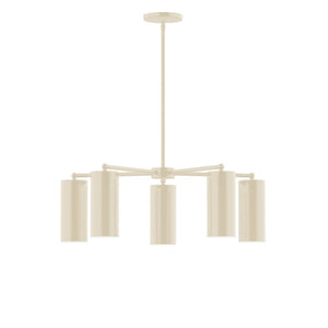 Montclair Light Works - CHC418-16 - Five Light Chandelier - J-Series - Cream