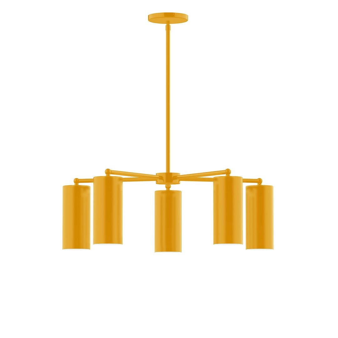 Montclair Light Works - CHC418-21 - Five Light Chandelier - J-Series - Bright Yellow