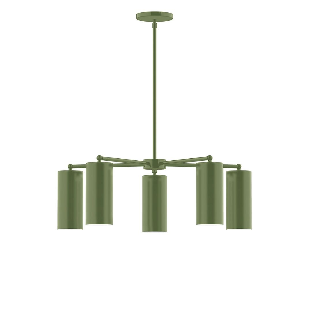 Montclair Light Works - CHC418-22 - Five Light Chandelier - J-Series - Fern Green