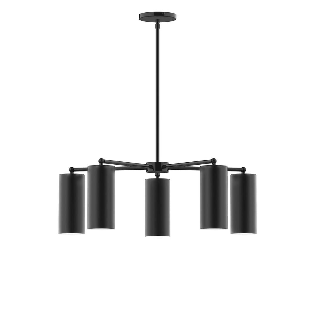 Montclair Light Works - CHC418-41 - Five Light Chandelier - J-Series - Black