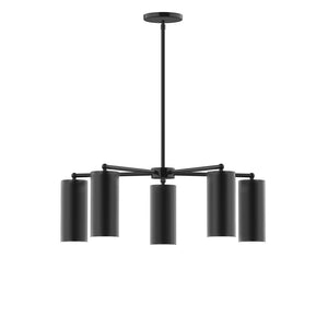 Montclair Light Works - CHC418-41 - Five Light Chandelier - J-Series - Black