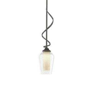 Hubbardton Forge - 183030-SKT-MULT-07-ZS0354 - One Light Mini Pendant - Flora - Dark Smoke
