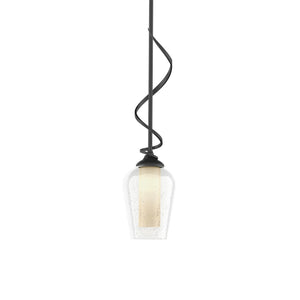 Hubbardton Forge - 183030-SKT-MULT-10-ZS0354 - One Light Mini Pendant - Flora - Black