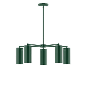 Montclair Light Works - CHC418-42 - Five Light Chandelier - J-Series - Forest Green