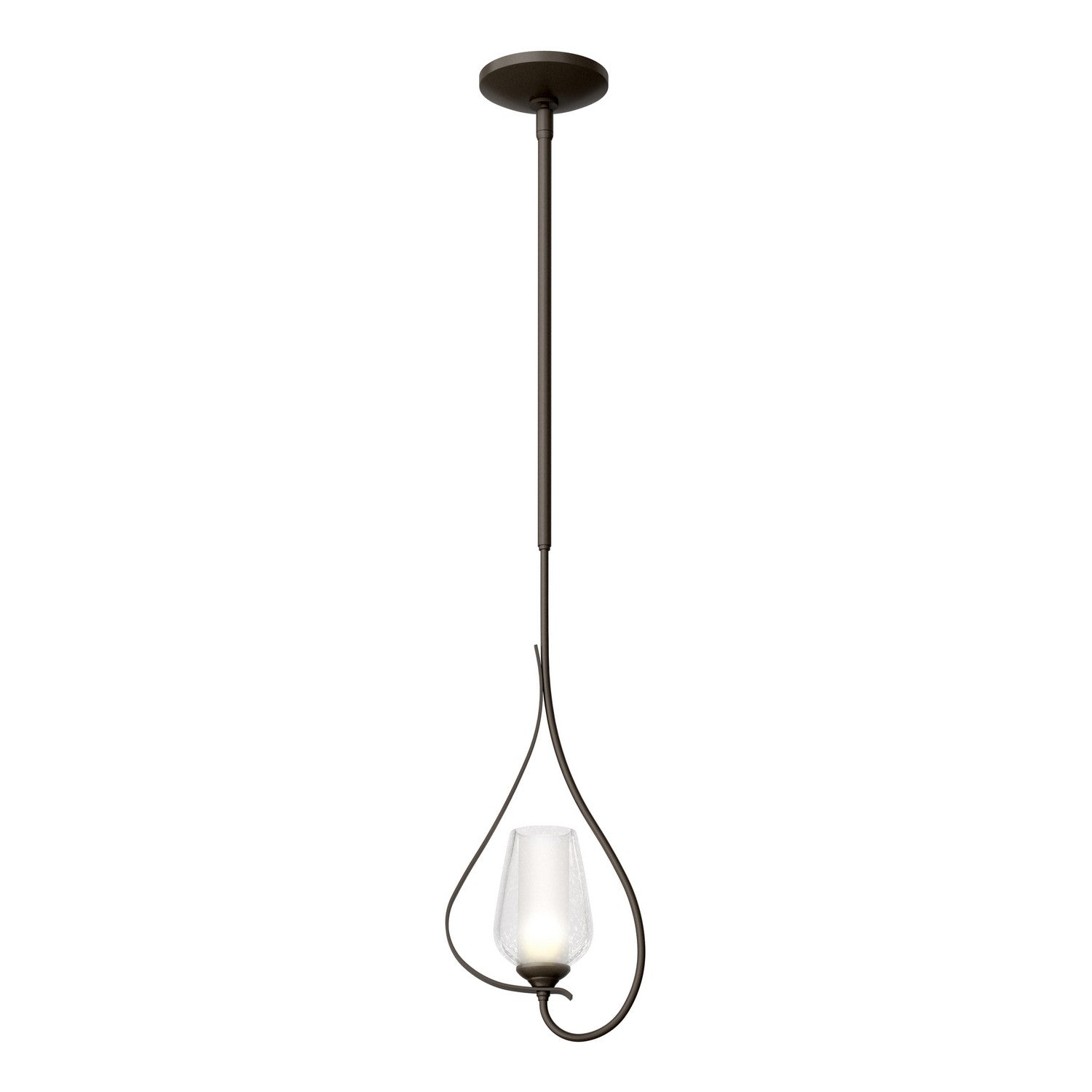 Hubbardton Forge - 183050-SKT-MULT-07-ZS0354 - Flora Up Light Mini Pendant - Flora - Dark Smoke