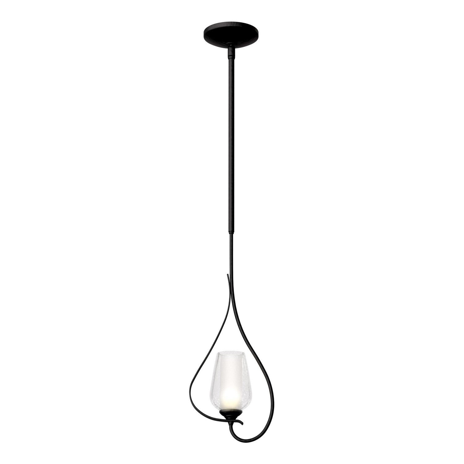 Hubbardton Forge - 183050-SKT-MULT-10-ZS0354 - One Light Mini Pendant - Flora - Black