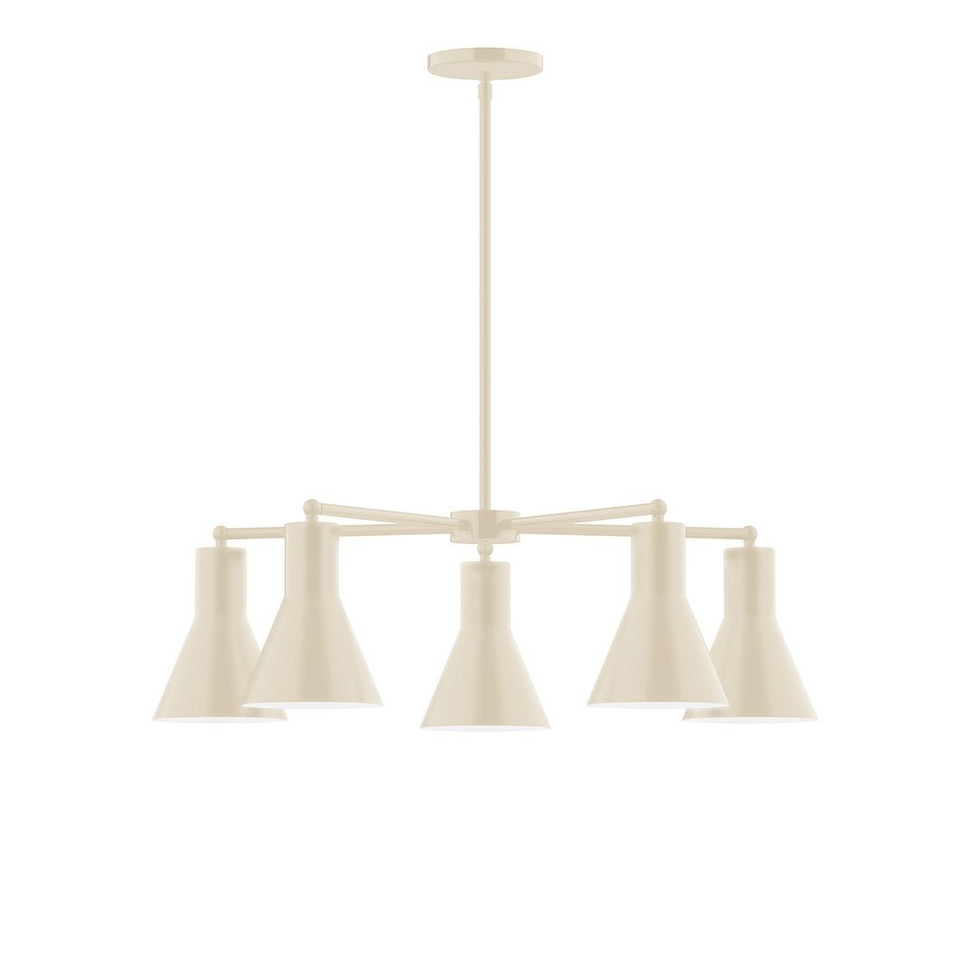 Montclair Light Works - CHC436-16 - Five Light Chandelier - J-Series - Cream