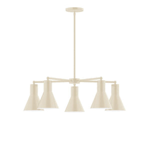 Montclair Light Works - CHC436-16 - Five Light Chandelier - J-Series - Cream