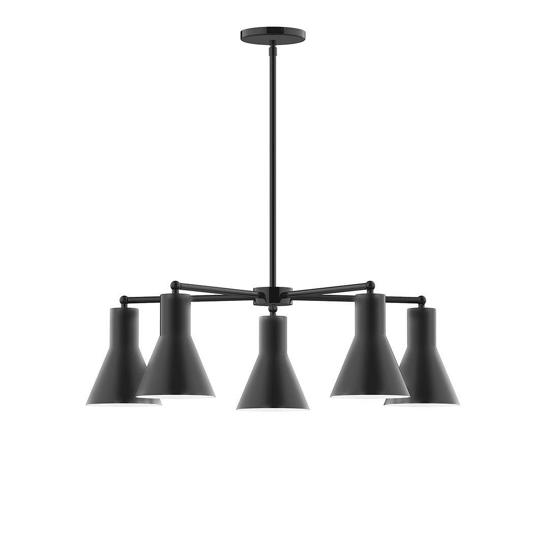 Montclair Light Works - CHC436-41 - Five Light Chandelier - J-Series - Black