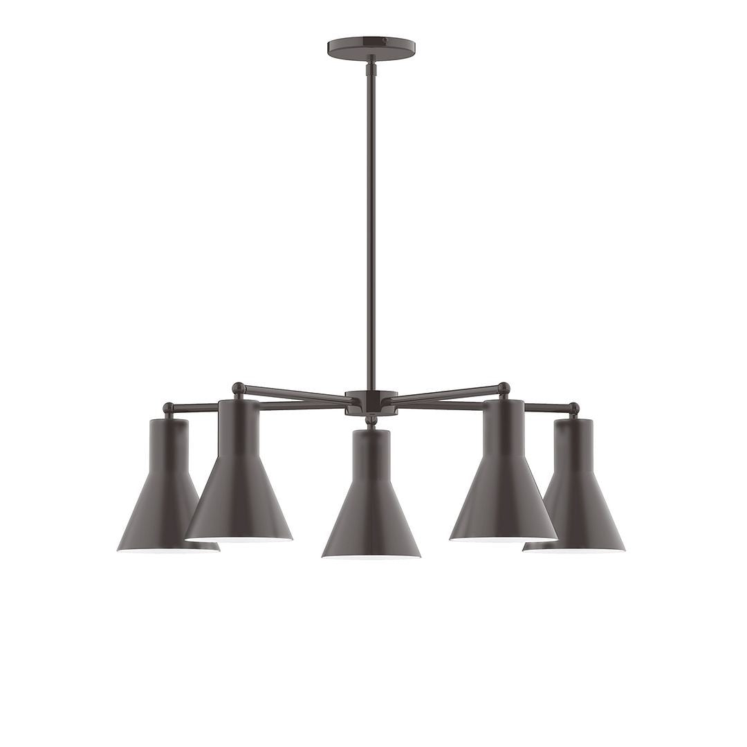 Montclair Light Works - CHC436-51 - Five Light Chandelier - J-Series - Architectural Bronze