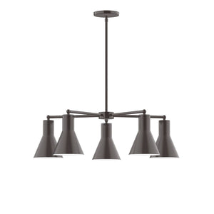 Montclair Light Works - CHC436-51 - Five Light Chandelier - J-Series - Architectural Bronze