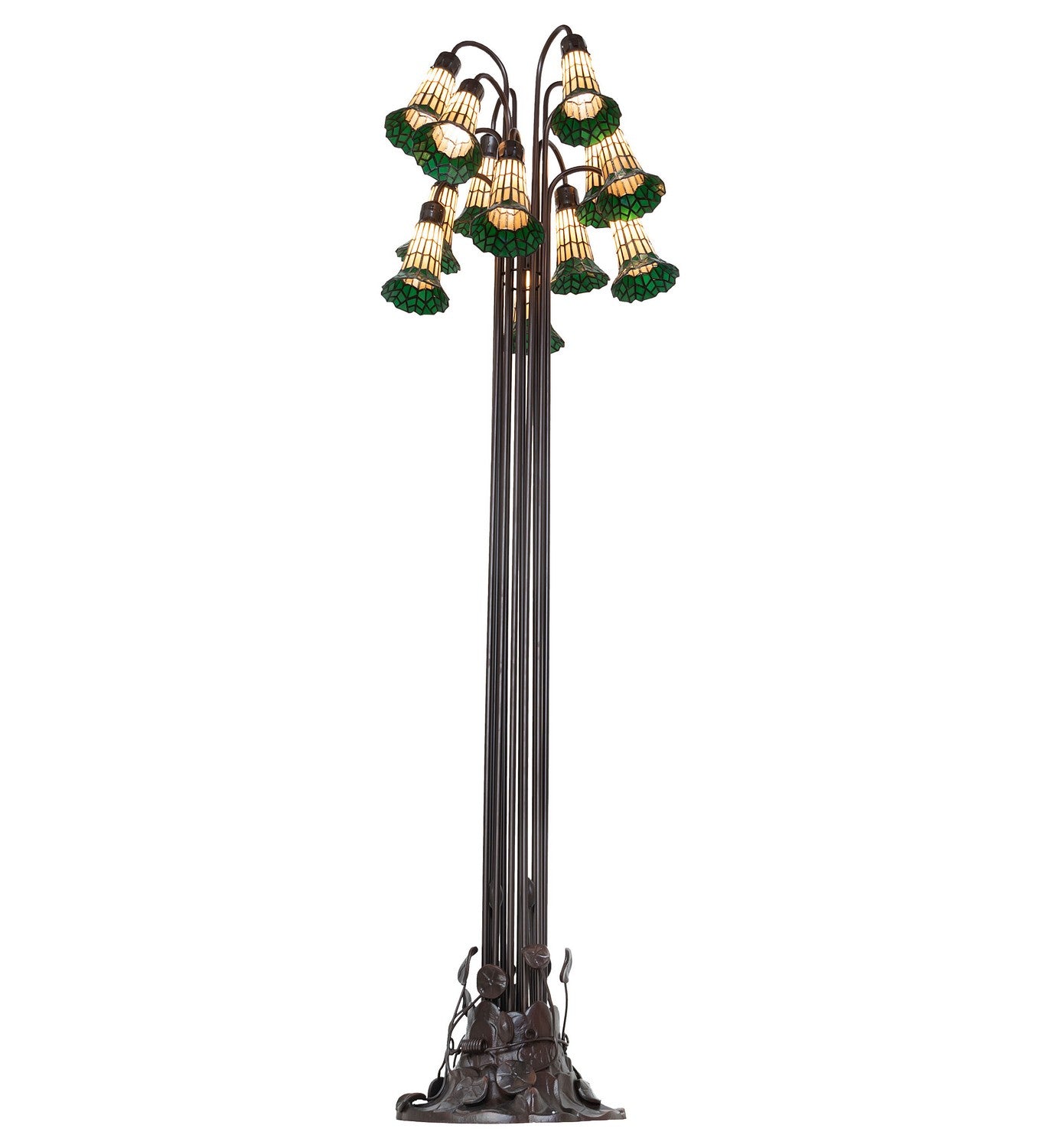 Meyda Tiffany - 251699 - 12 Light Floor Lamp - Tiffany Pond Lily - Mahogany Bronze