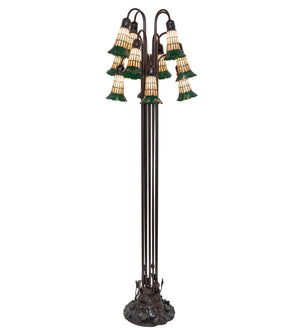 Meyda Tiffany - 251699 - 12 Light Floor Lamp - Tiffany Pond Lily - Mahogany Bronze