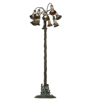 Meyda Tiffany - 262130 - 12 Light Floor Lamp - Stained Glass Pond Lily - Bronze