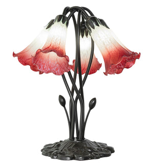 Meyda Tiffany - 262214 - Five Light Table Lamp - Red/Seafoam - Mahogany Bronze