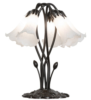 Meyda Tiffany - 262220 - Five Light Table Lamp - White - Mahogany Bronze