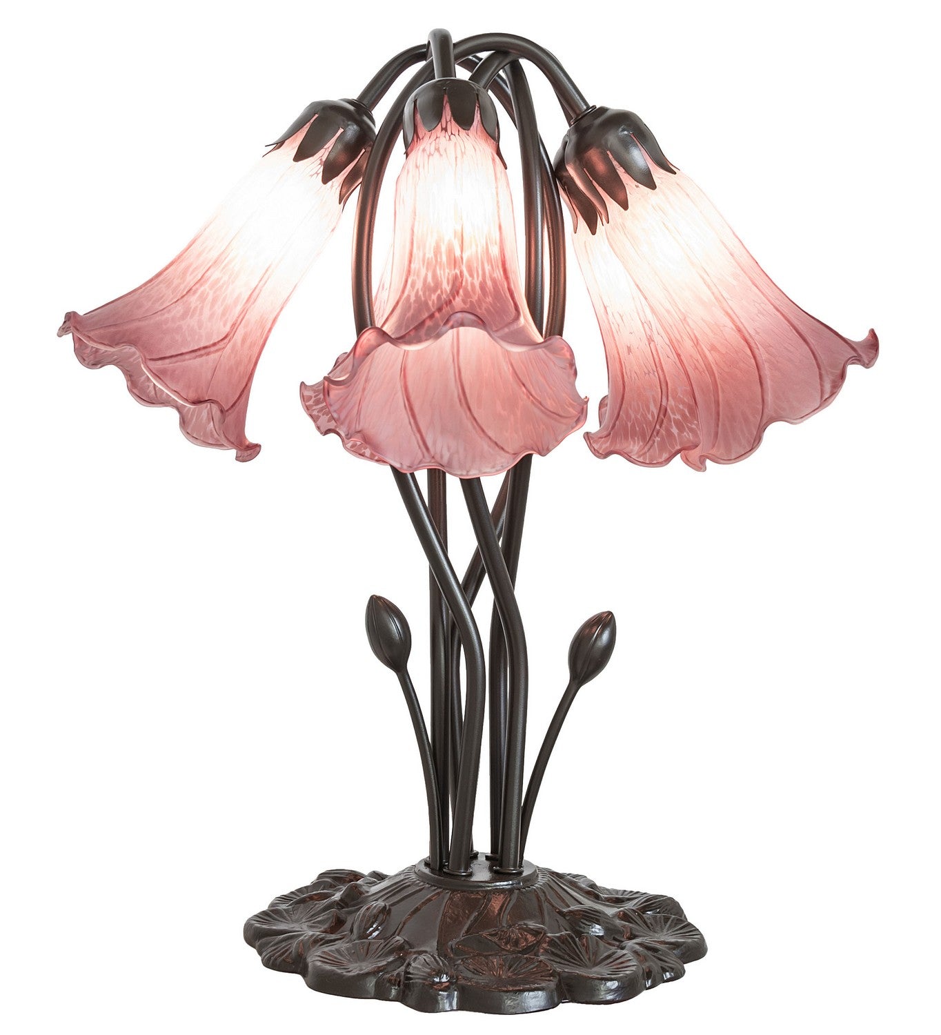 Meyda Tiffany - 262224 - Five Light Table Lamp - Lavender - Mahogany Bronze