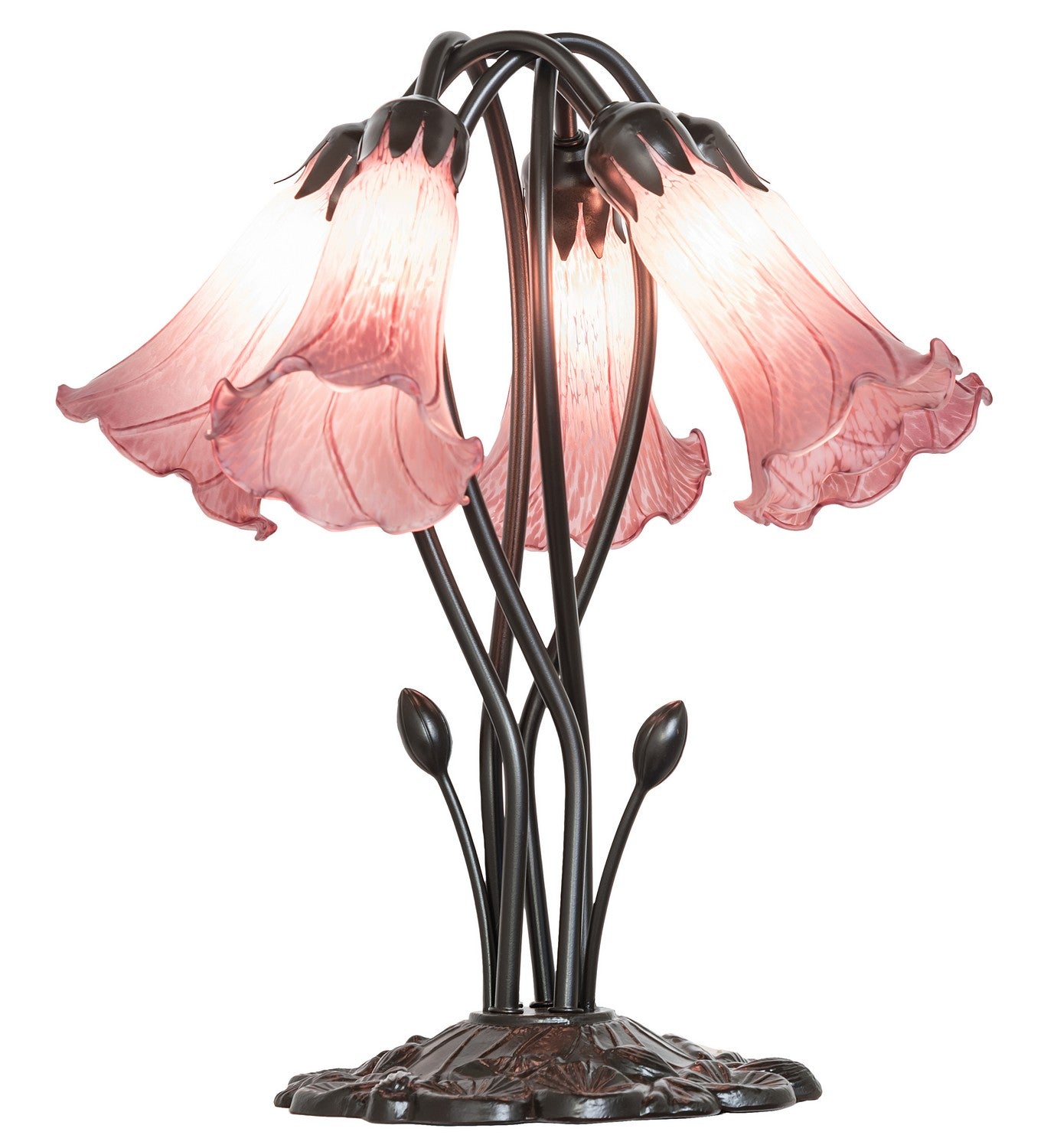 Meyda Tiffany - 262224 - Five Light Table Lamp - Lavender - Mahogany Bronze