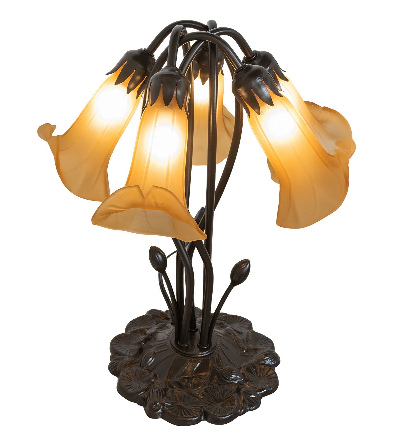 Meyda Tiffany - 262226 - Five Light Table Lamp - Amber - Mahogany Bronze