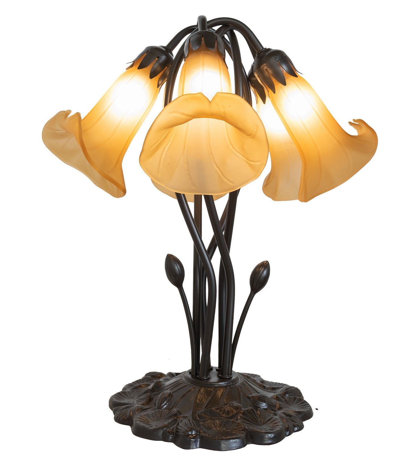 Meyda Tiffany - 262226 - Five Light Table Lamp - Amber - Mahogany Bronze