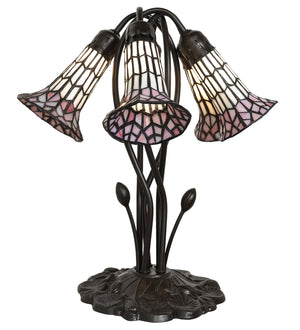 Meyda Tiffany - 262232 - Five Light Table Lamp - Stained Glass Pond Lily - Mahogany Bronze