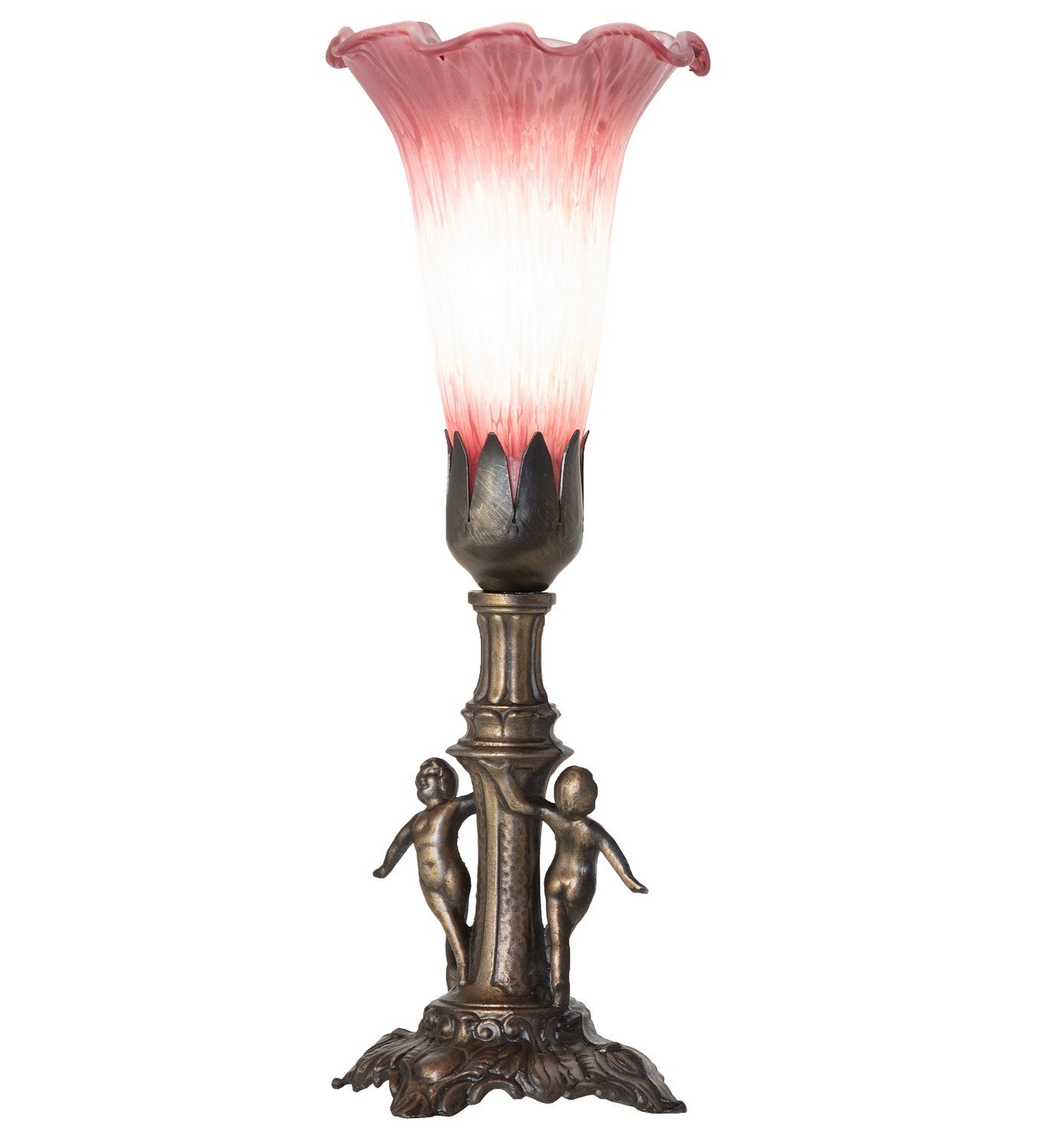 Meyda Tiffany - 262937 - One Light Mini Lamp - Lavender - Antique Brass