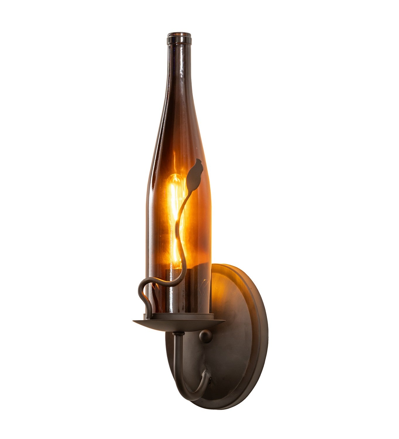 Meyda Tiffany - 267063 - One Light Wall Sconce - Tuscan Vineyard - Black Metal