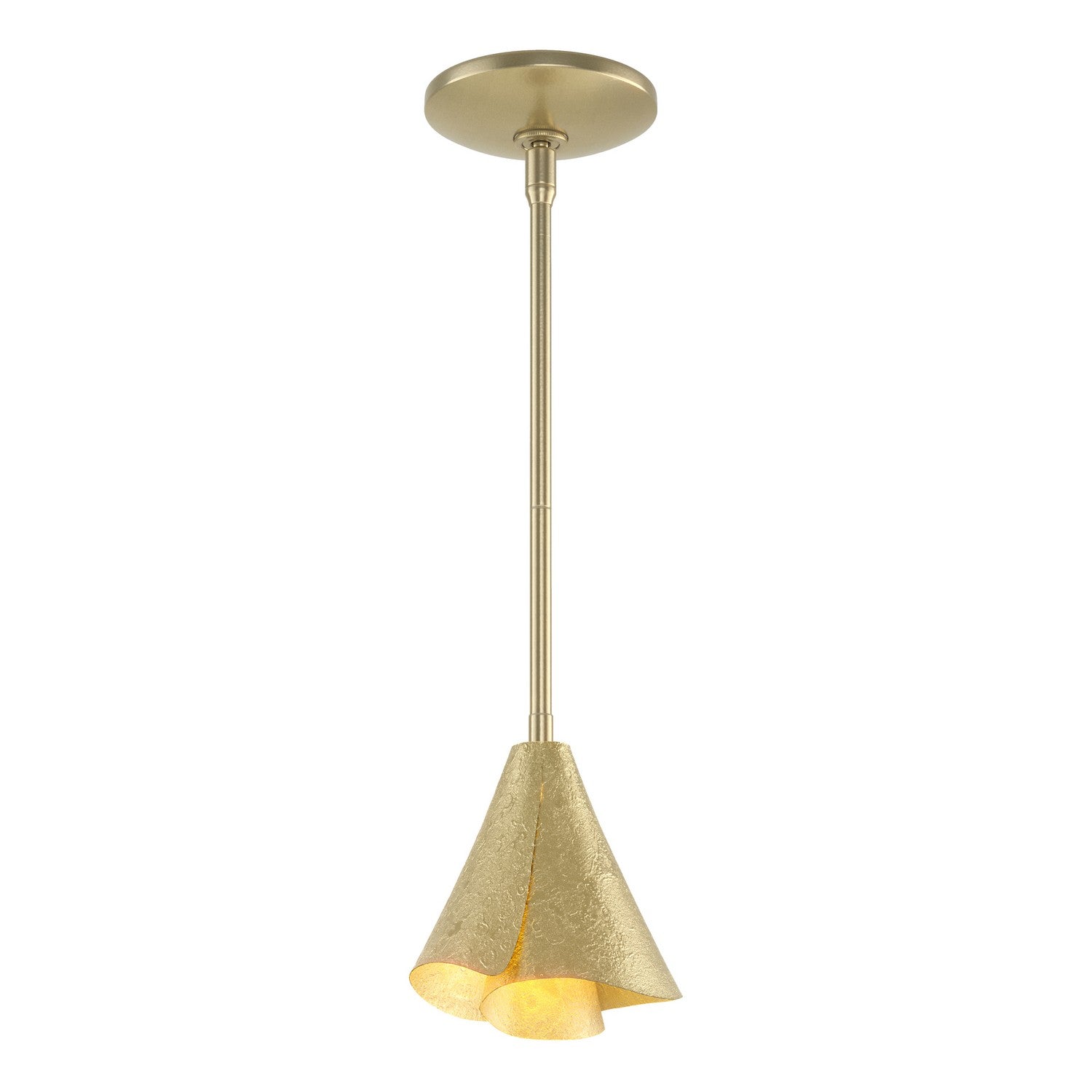 Hubbardton Forge - 184500-SKT-MULT-86 - Mobius Steel Shade Mini Pendant - Mobius - Modern Brass
