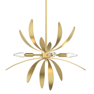 Hubbardton Forge - 184350-SKT-MULT-86 - Four Light Pendant - Dahlia - Modern Brass