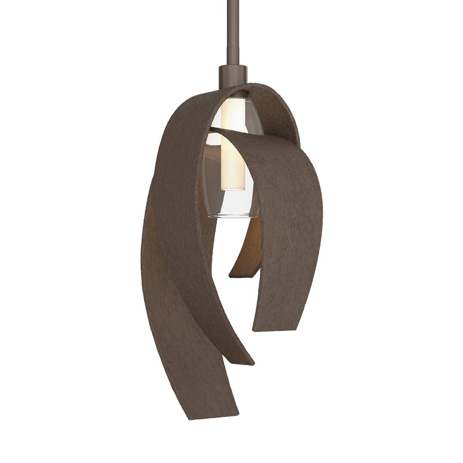 Hubbardton Forge - 186530-SKT-MULT-05-YE0377 - One Light Mini Pendant - Corona - Bronze