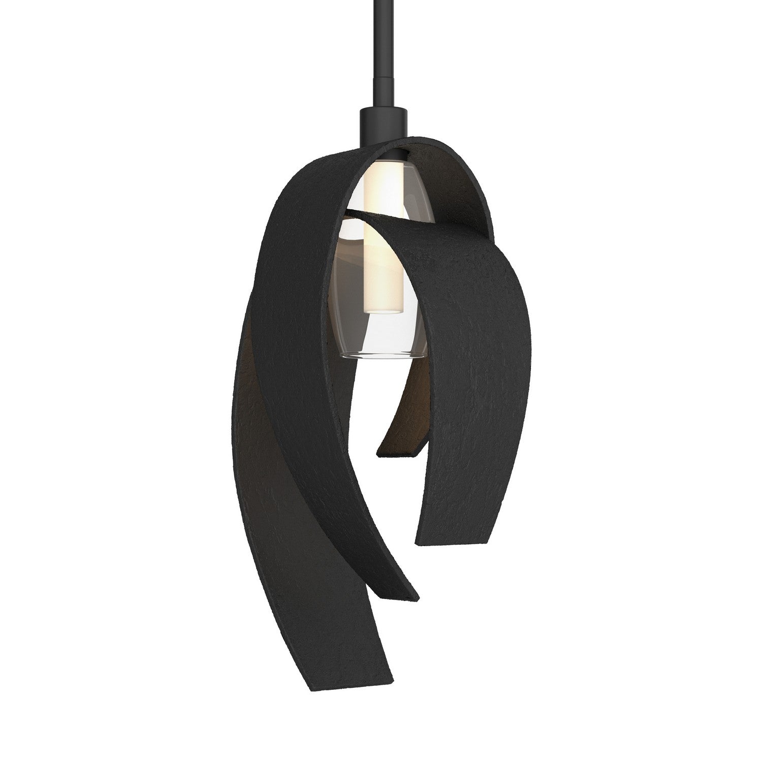 Hubbardton Forge - 186530-SKT-MULT-10-YE0377 - One Light Mini Pendant - Corona - Black