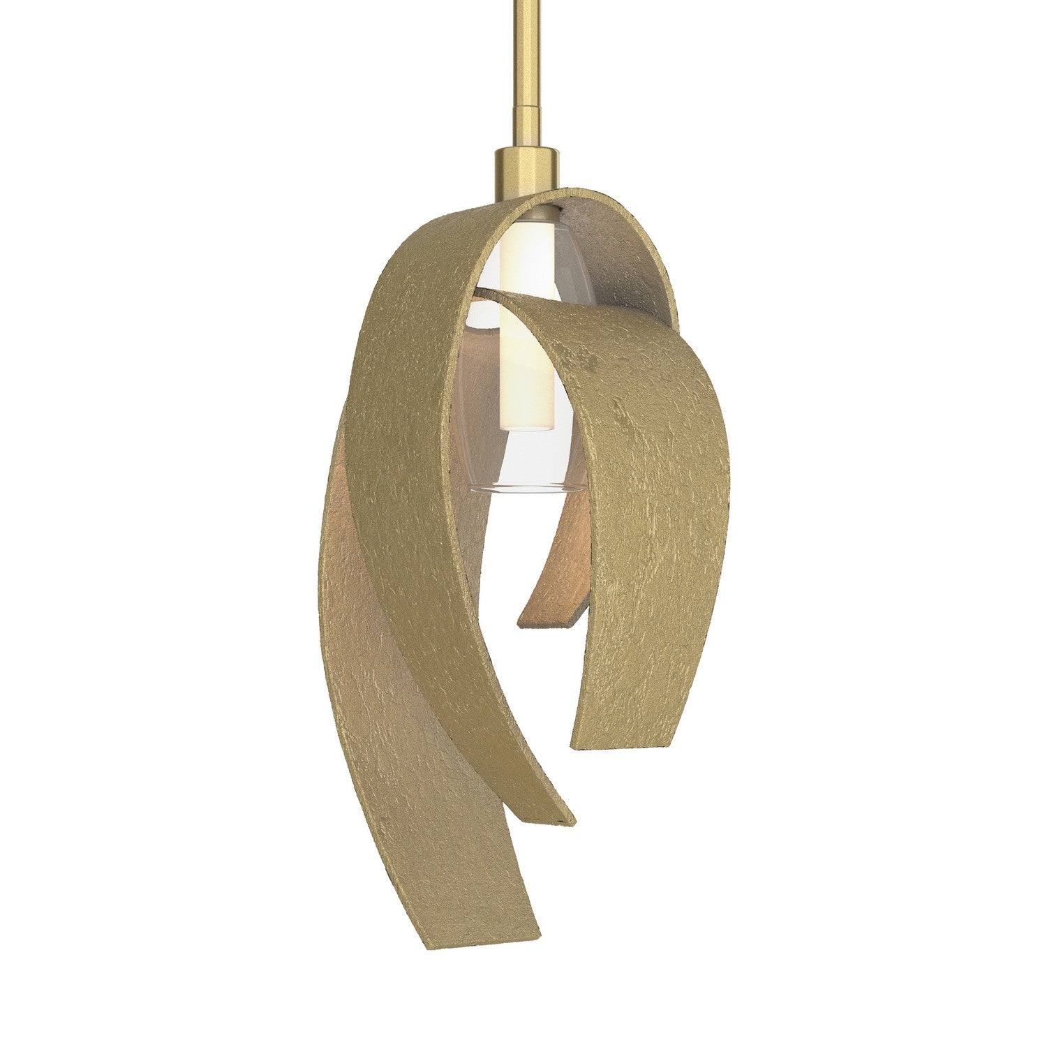 Hubbardton Forge - 186530-SKT-MULT-86-YE0377 - One Light Mini Pendant - Corona - Modern Brass