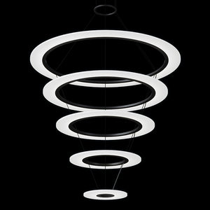 Sonneman - 2078.25 - LED Pendant - Arctic Rings - Satin Black