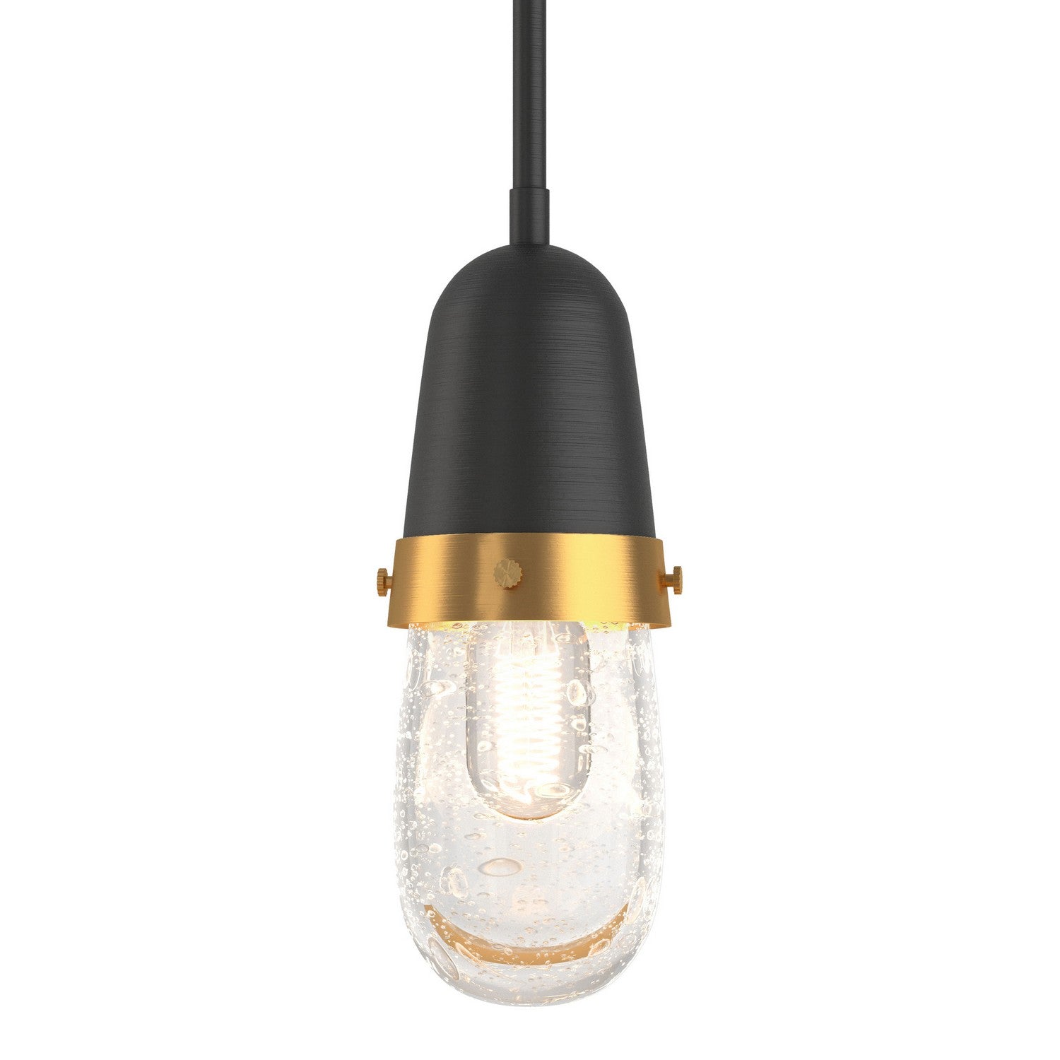 Hubbardton Forge - 187000-SKT-MULT-10-BR-YG0512 - One Light Mini Pendant - Fizz - Black