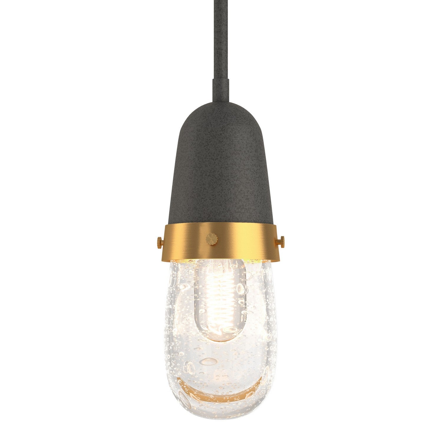 Hubbardton Forge - 187000-SKT-MULT-20-BR-YG0512 - One Light Mini Pendant - Fizz - Natural Iron